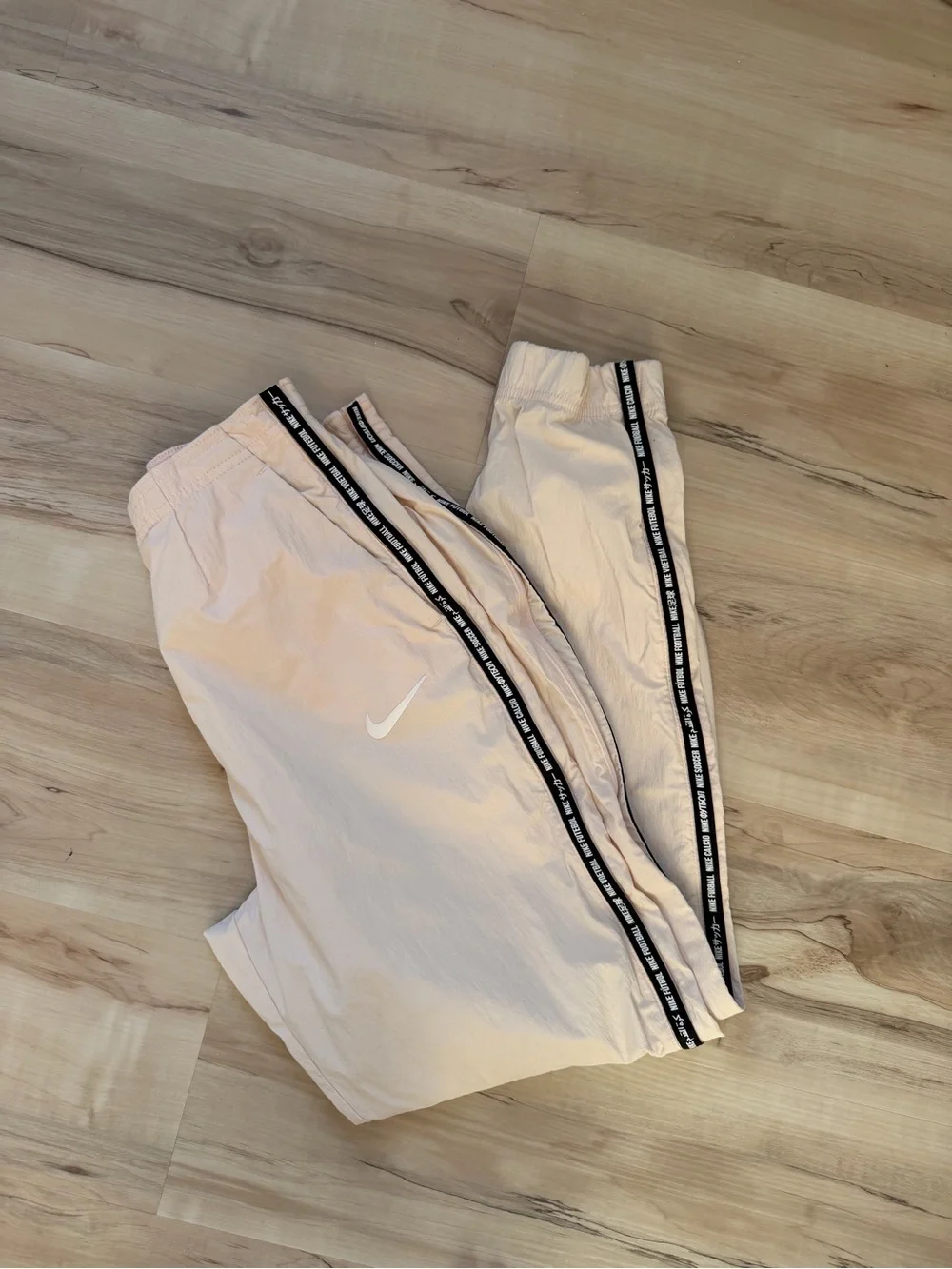 Nike Women’s Light Pink Track Pants with Side Tape